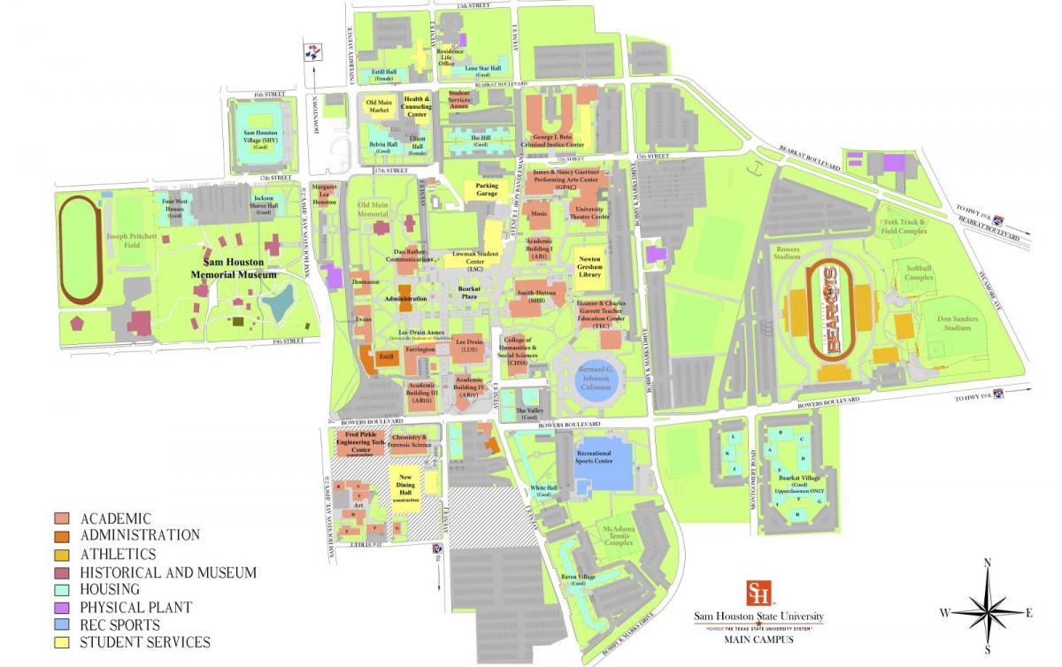 university of Houston kaart