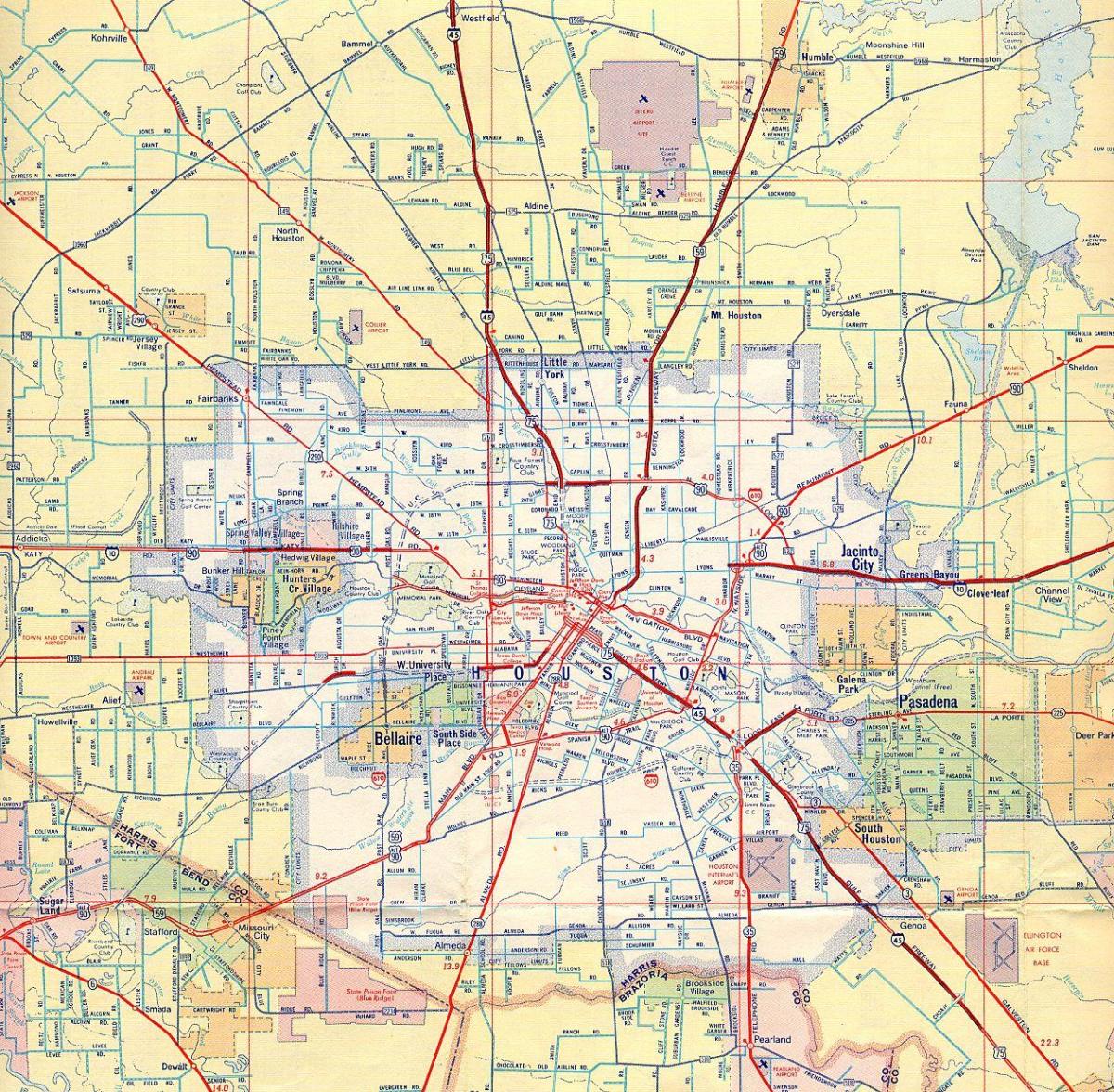 kaart Houston kiirteid