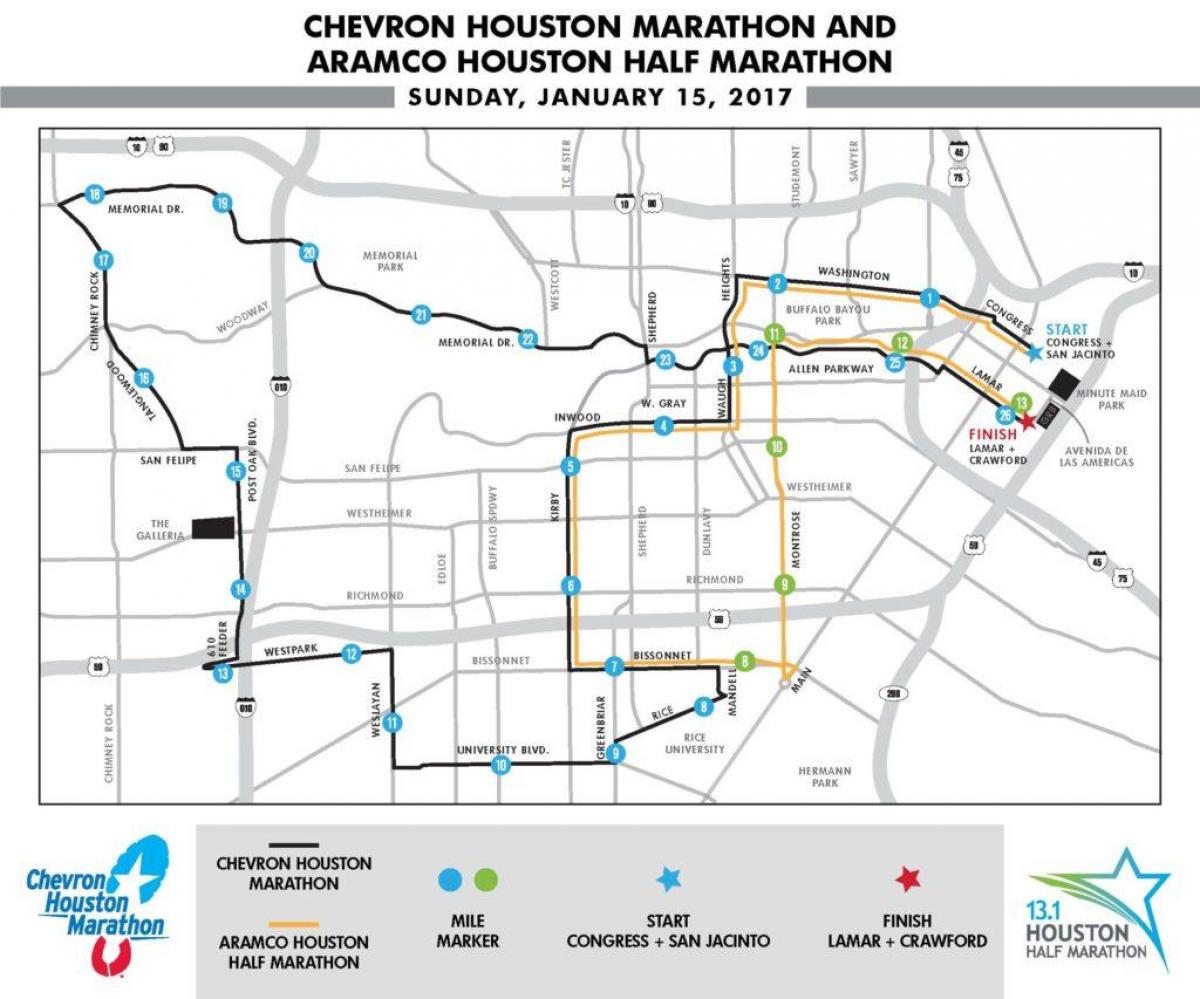 kaart Houston maraton