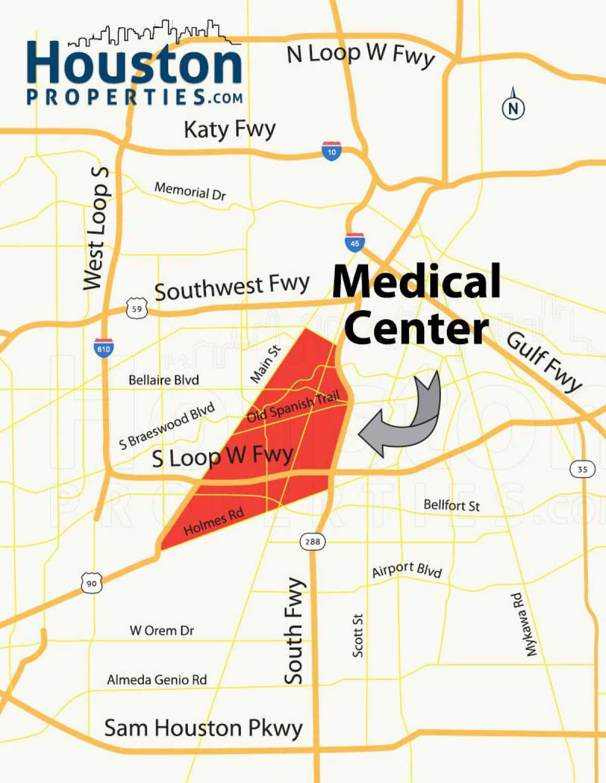 kaart Houston medical center