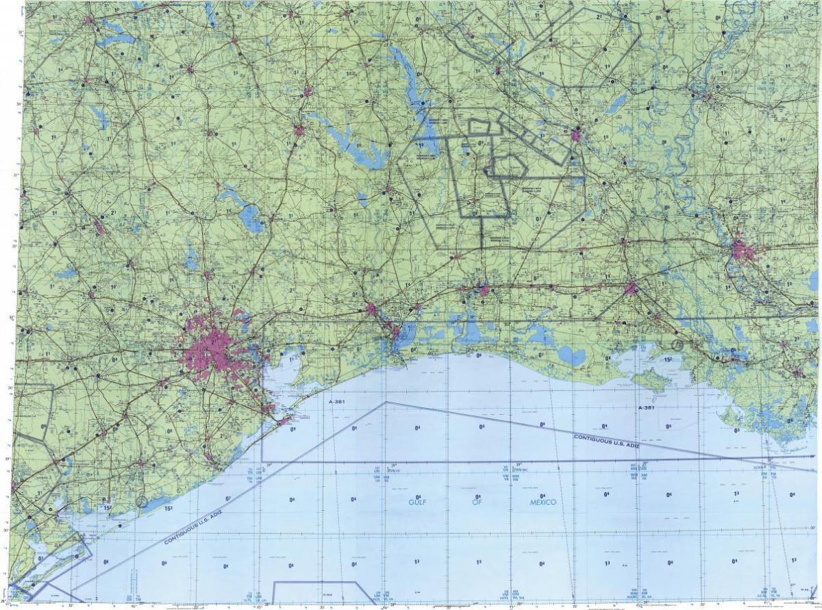 topograafiline kaart Houston