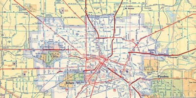 Tee kaart Houston