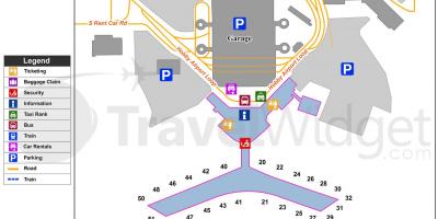 Kaart Houston airport