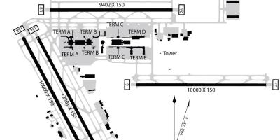 George Bushi rahvusvaheline lennujaam kaart