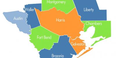 Maakonna kaart Houston