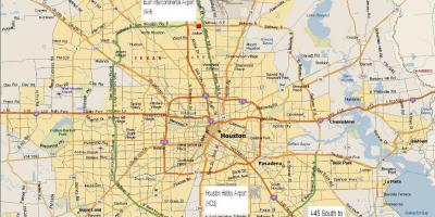 Kaart Houston metro area