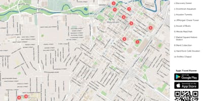 Houston tourist map